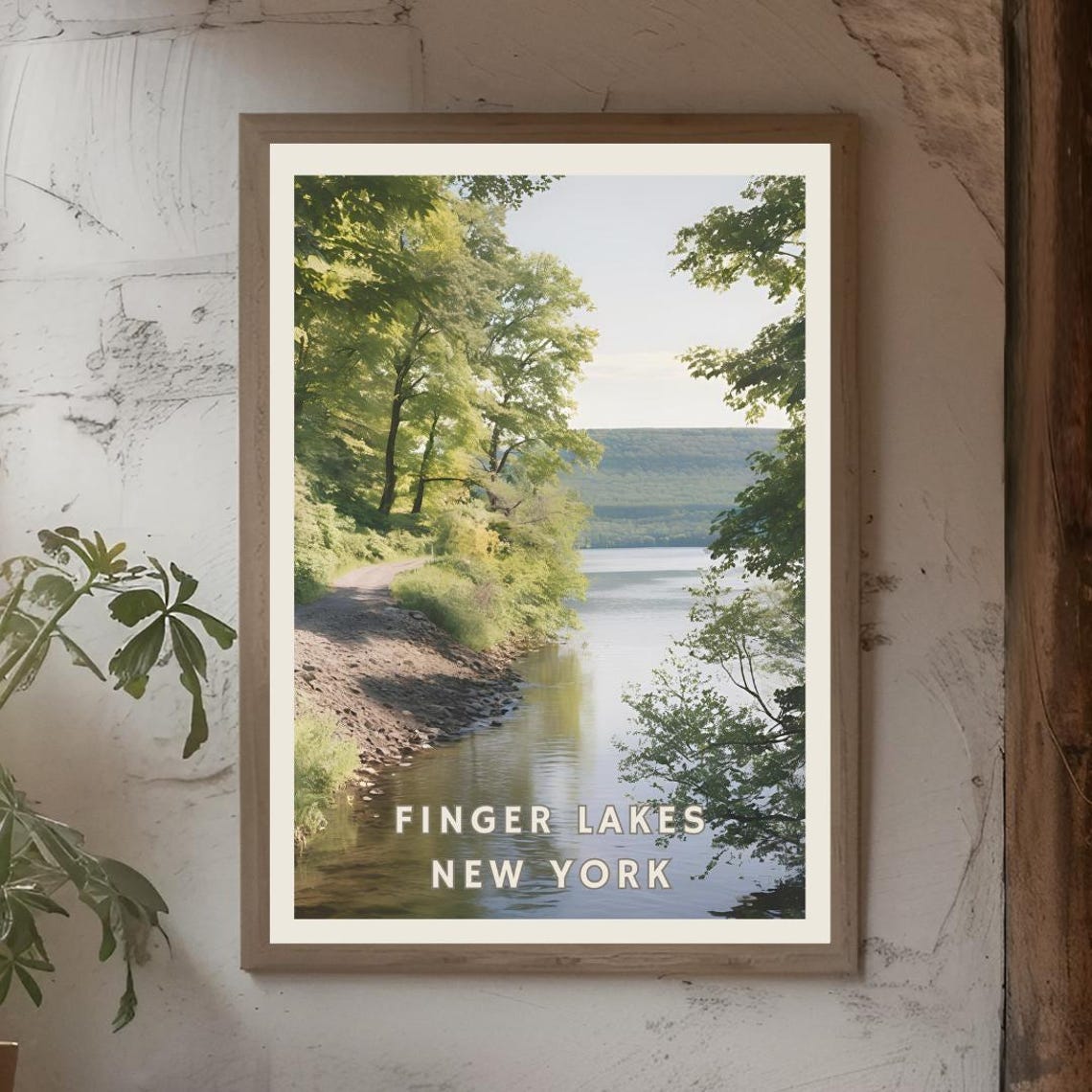Finger Lakes New York Nature Print Peaceful Usa Lake Poster New York Nature Landscape Decor Hiking Adventure Print Finger Lakes Home Art - Image 2