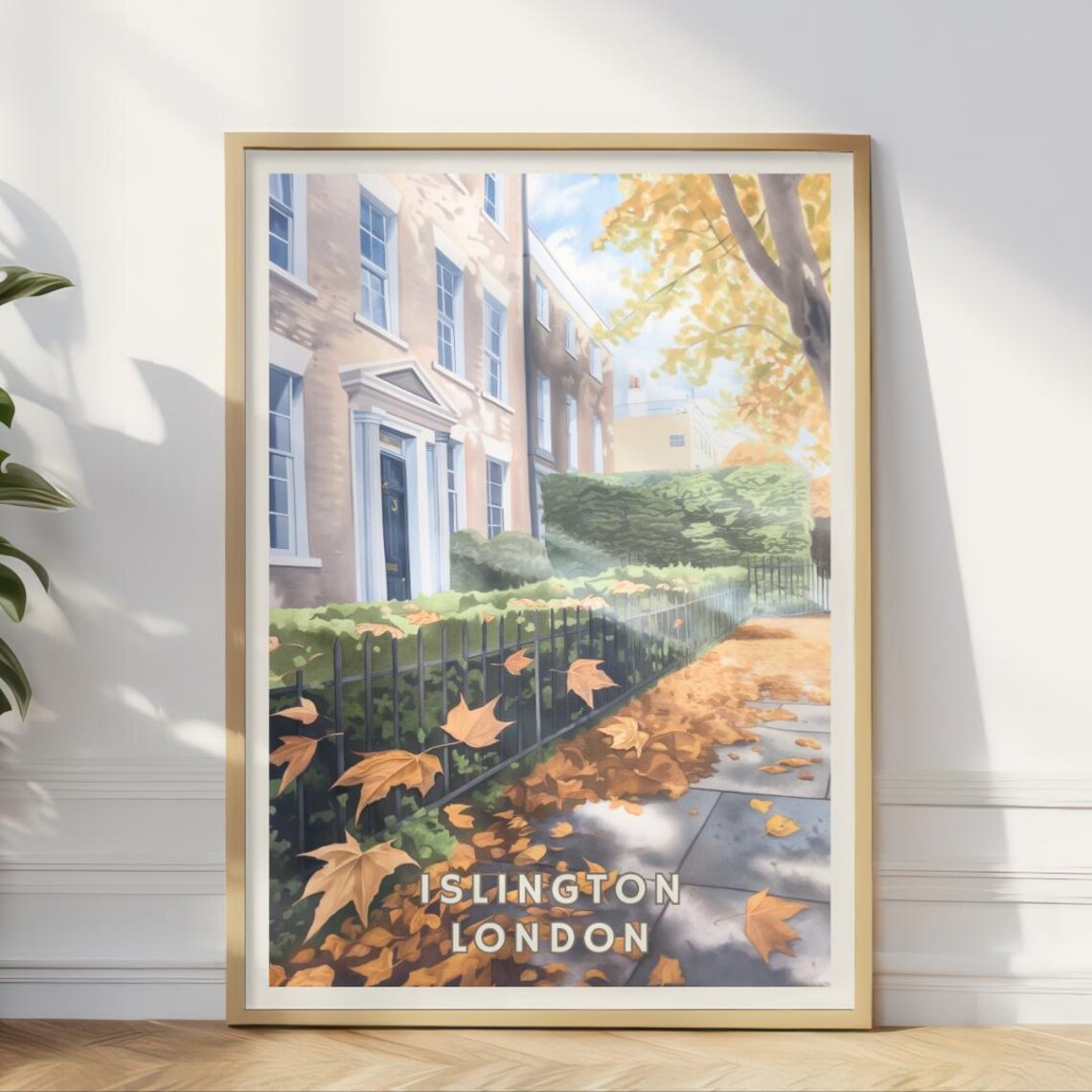 Islington London Poster, Modern Urban Decor