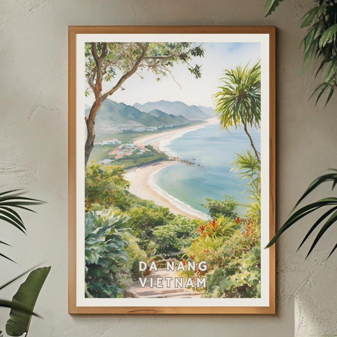 Da Nang Vietnam Travel Poster, Tropical Beach - Image 2