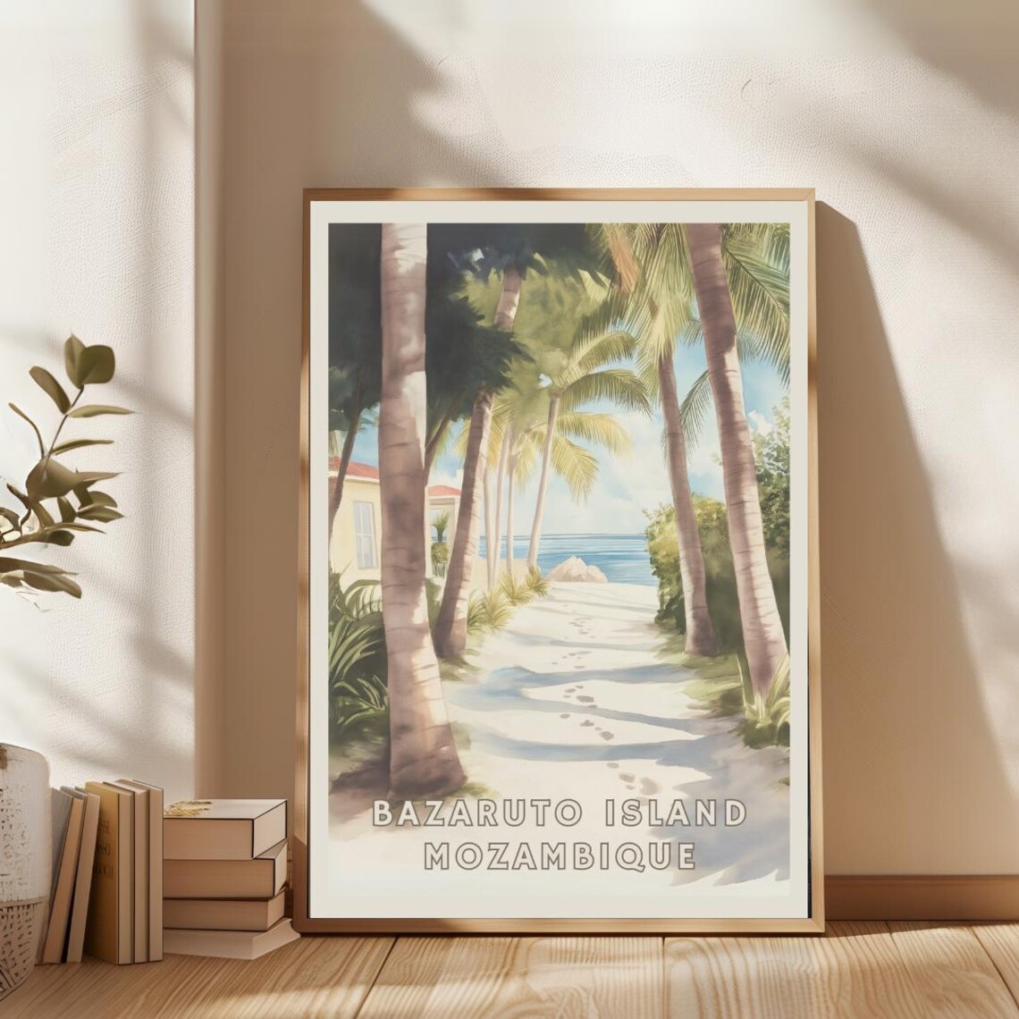 Bazaruto Island Mozambique Travel Poster, Tropical Beach - Image 2