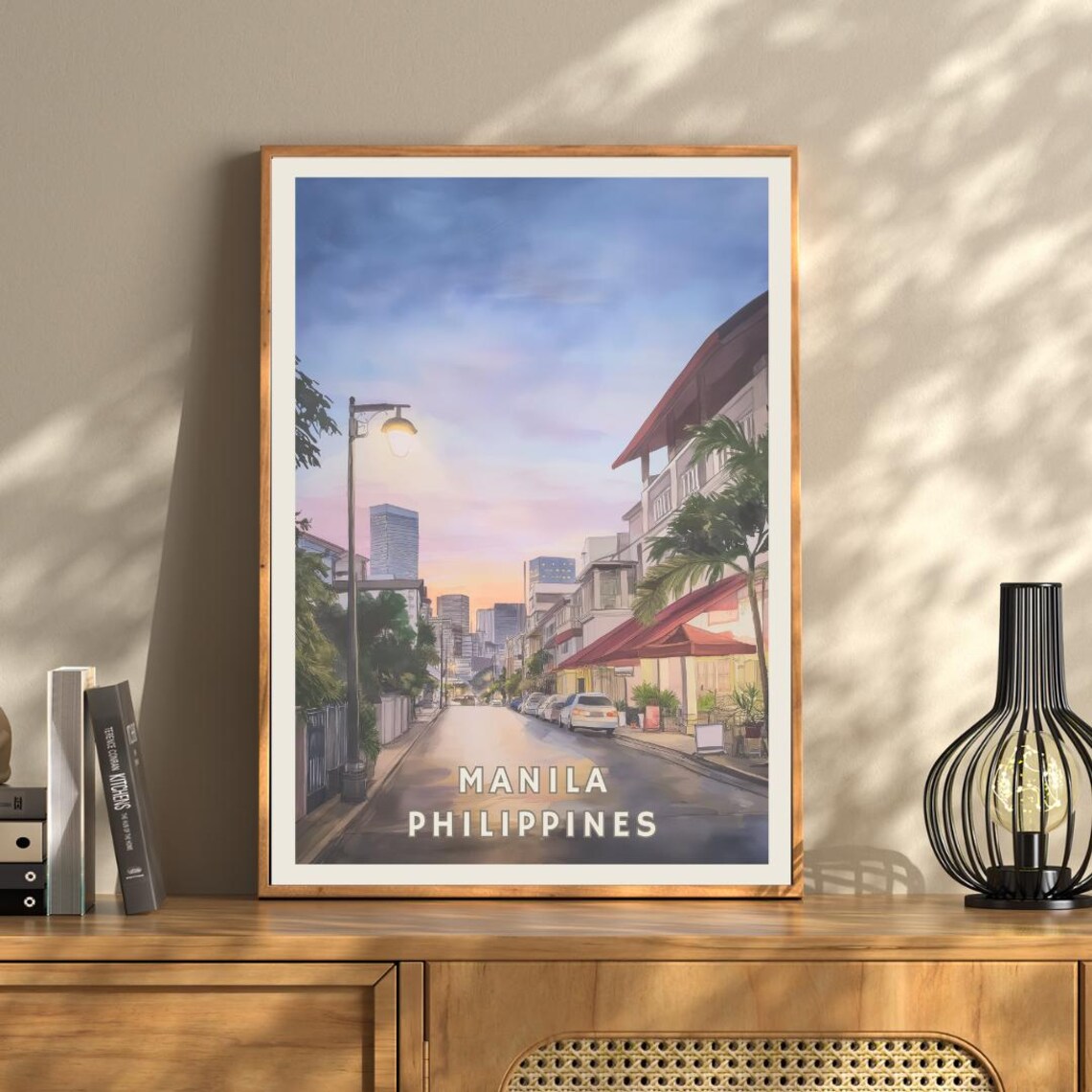 Manila Philippines Travel Poster, Urban Landscape - Image 3