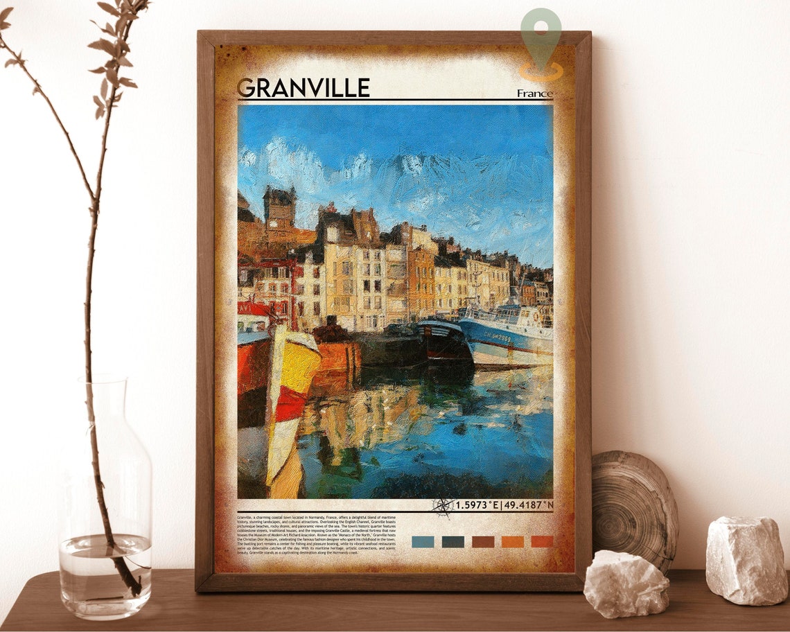 Granville Print Granville Poster Granville Wall Art Granville Travel Print Granville Art Print Granville Artwork France Travel Print - Image 6