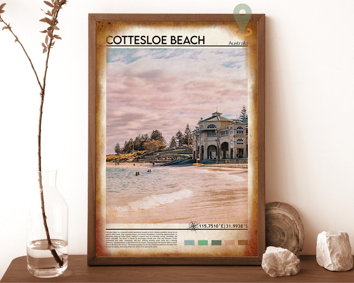 Cottesloe Beach Australia Iconic Beach Pavilion Sunset Poster - Image 6
