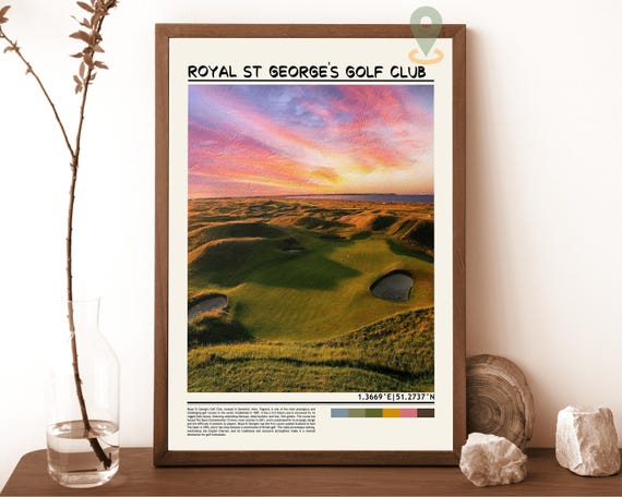 Royal St Saint Georges Golf Club Print Royal St Saint Georges Golf Club Wall Art Royal St Saint Georges Golf Club Poster
