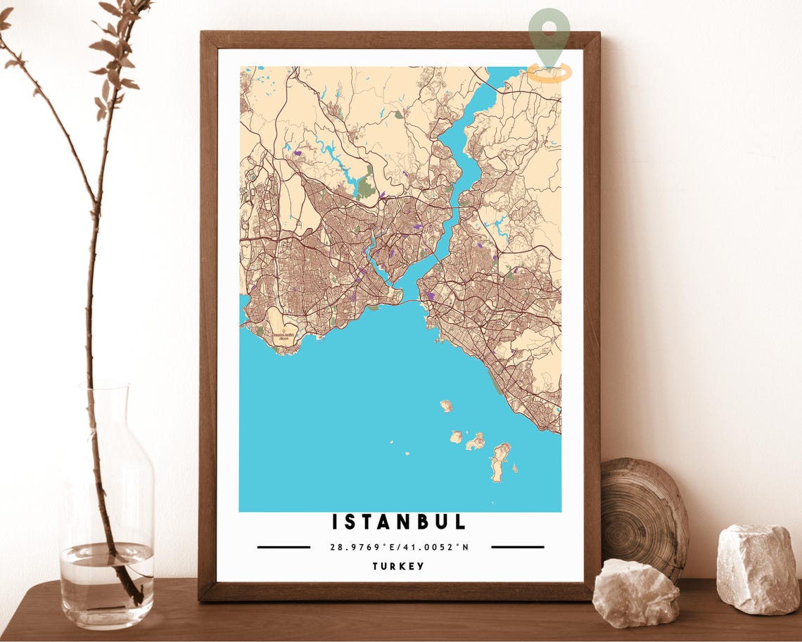 Istanbul Map Istanbul Map Print Istanbul Wall Art Istanbul Travel Poster Istanbul Poster Istanbul Photo Istanbul City Istanbul Turkey - Image 4