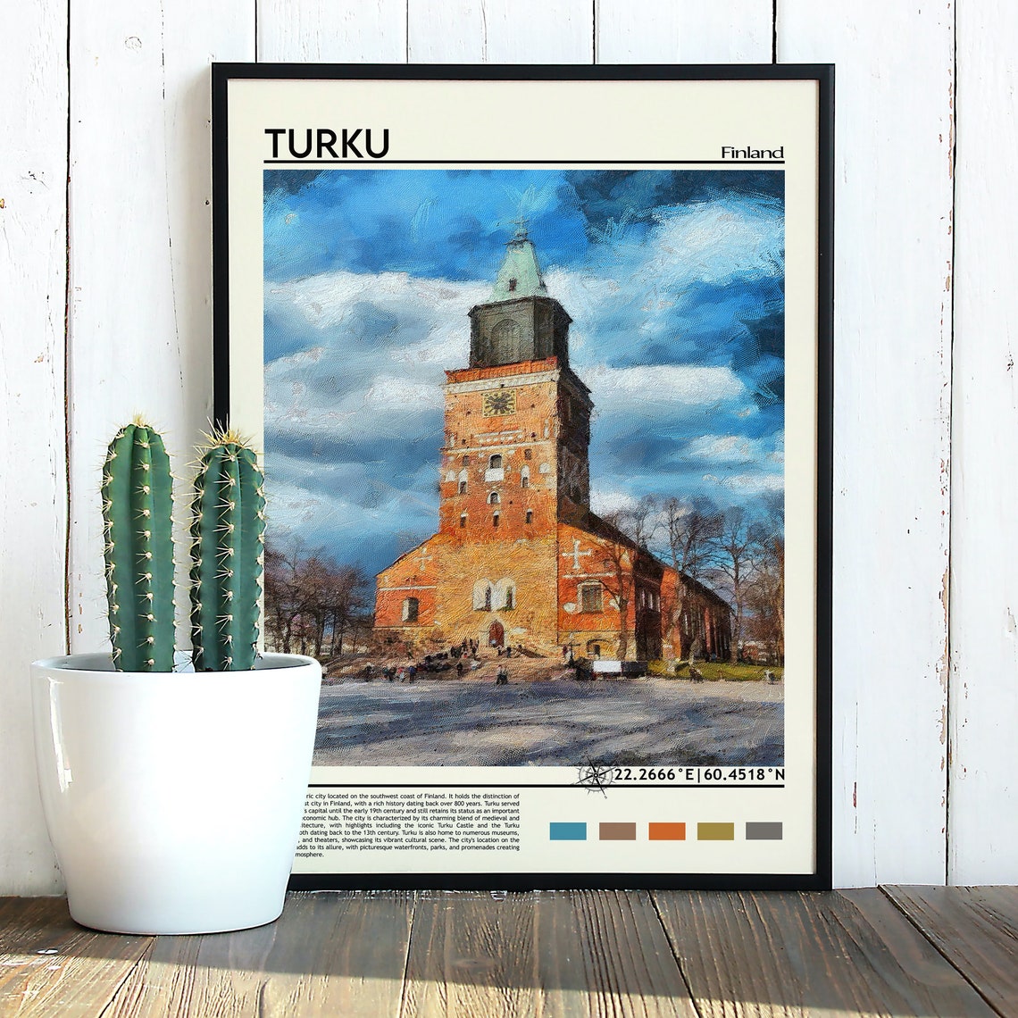 Turku Print Turku Poster Turku Wall Art Turku Travel Print Turku Art Print Turku Artwork Turku Photo Finland Print Turku Painting - Image 3