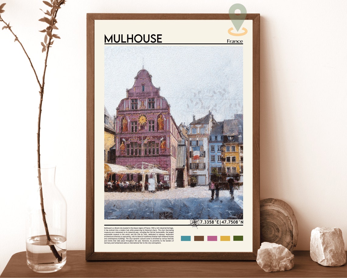 Mulhouse Print Mulhouse Poster Mulhouse Wall Art Mulhouse Travel Print Mulhouse Art Print Mulhouse Artwork Mulhouse Photo France Art