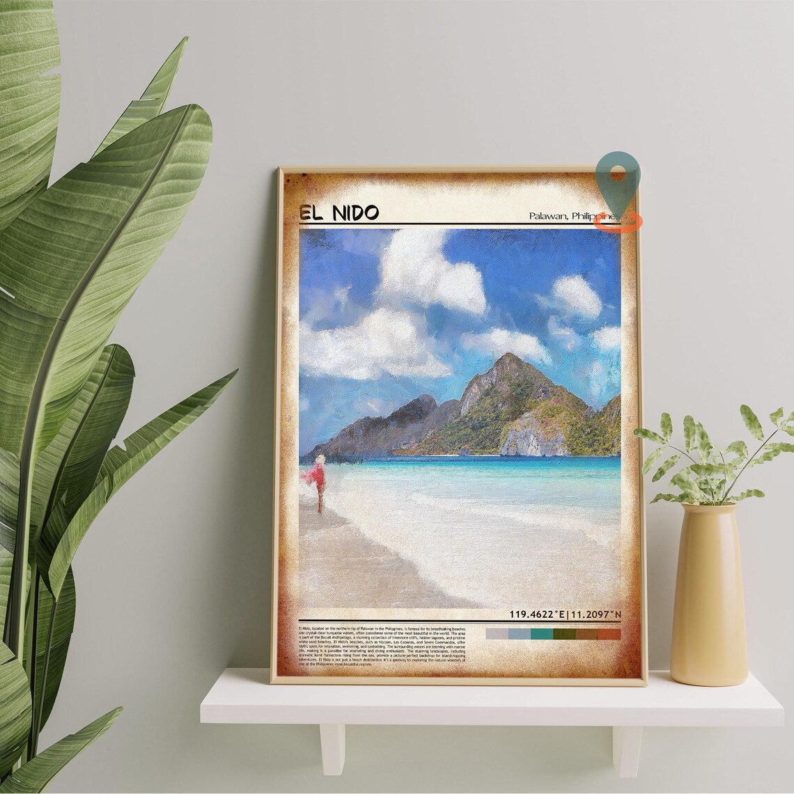 El Nido Palawan Philippines Tropical Beach Travel Photo Poster - Image 5