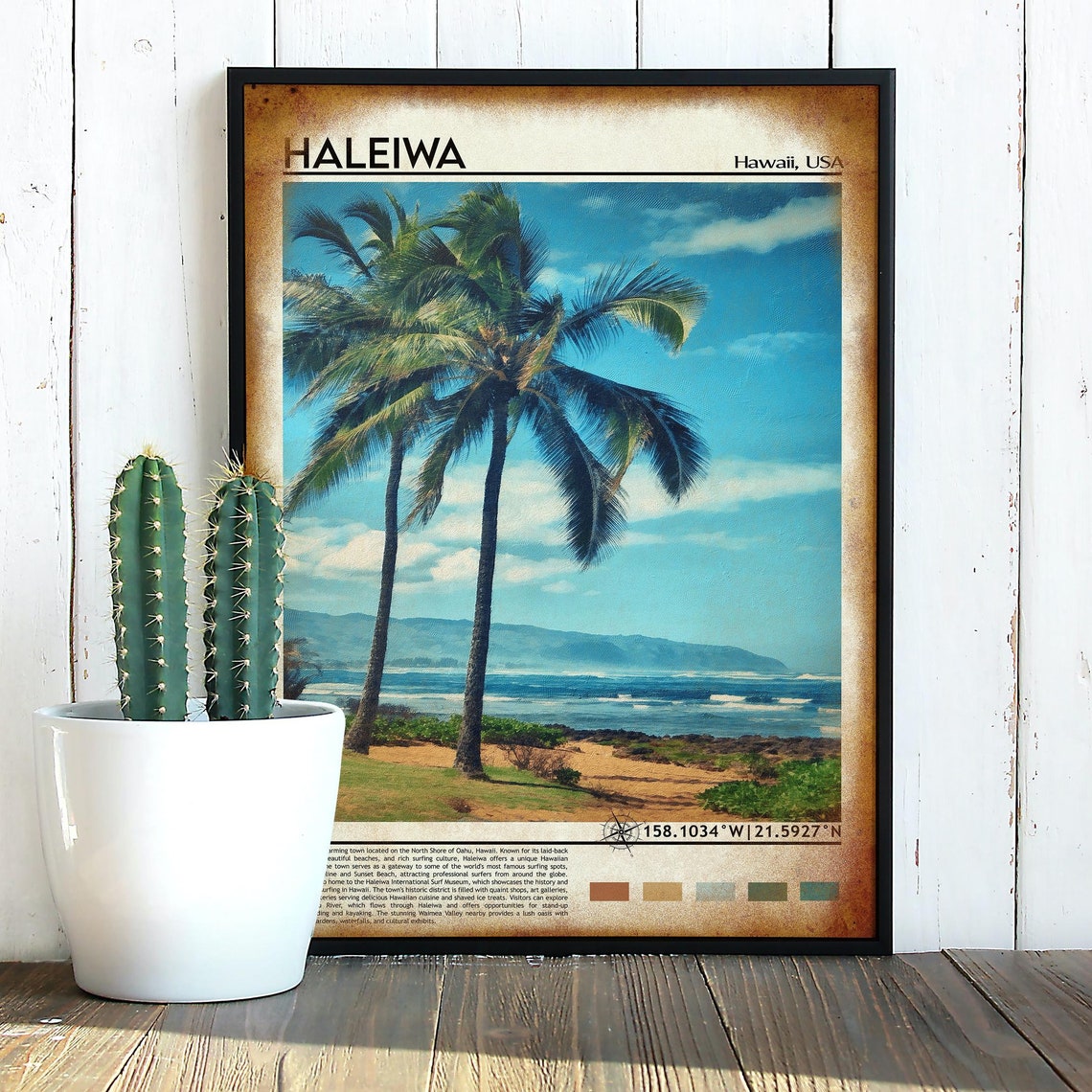 Haleiwa Print Haleiwa Poster Haleiwa Wall Art Haleiwa Travel Haleiwa Art Print Haleiwa Artwork Haleiwa Photo Haleiwa Hawaii Print - Image 3