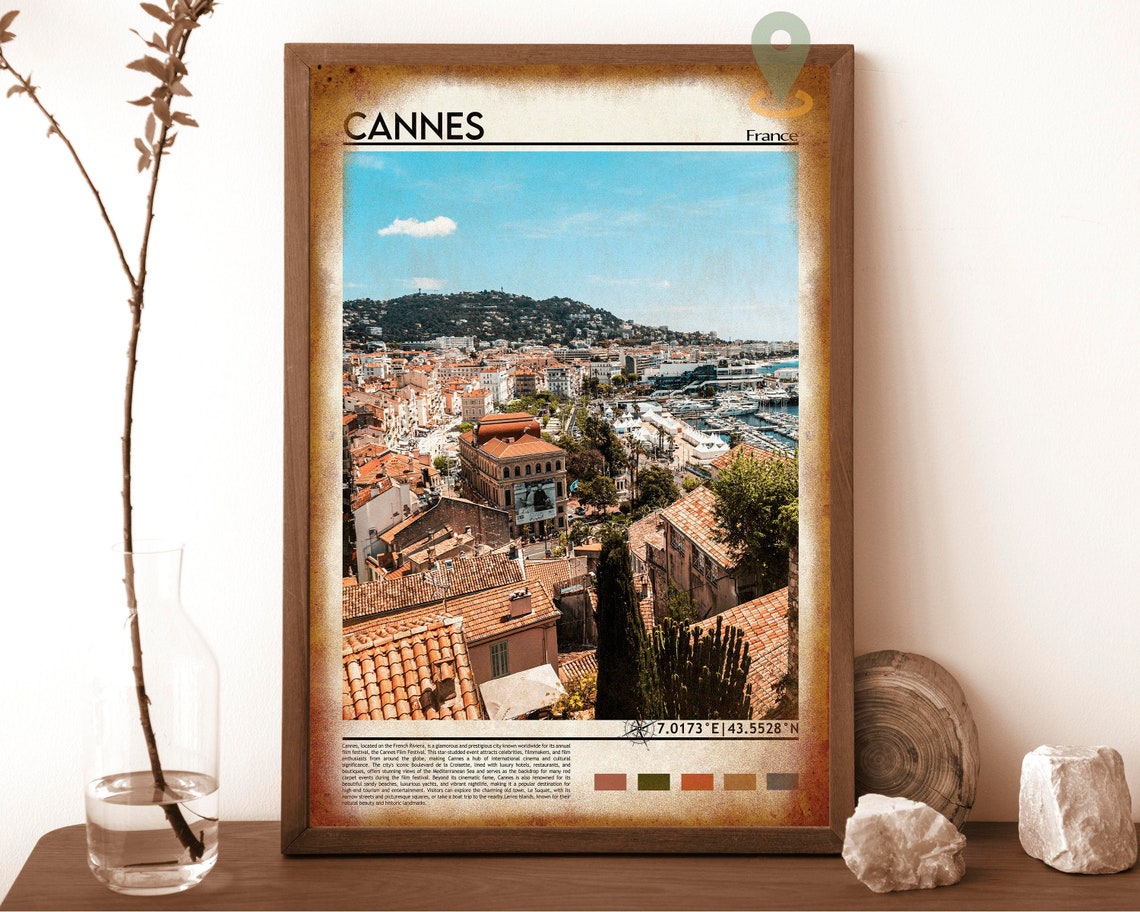Cannes Print Cannes Poster Cannes Wall Art Cannes Travel Cannes Art Print Cannes Artwork Cannes Photo France Print French Riviera - Image 6