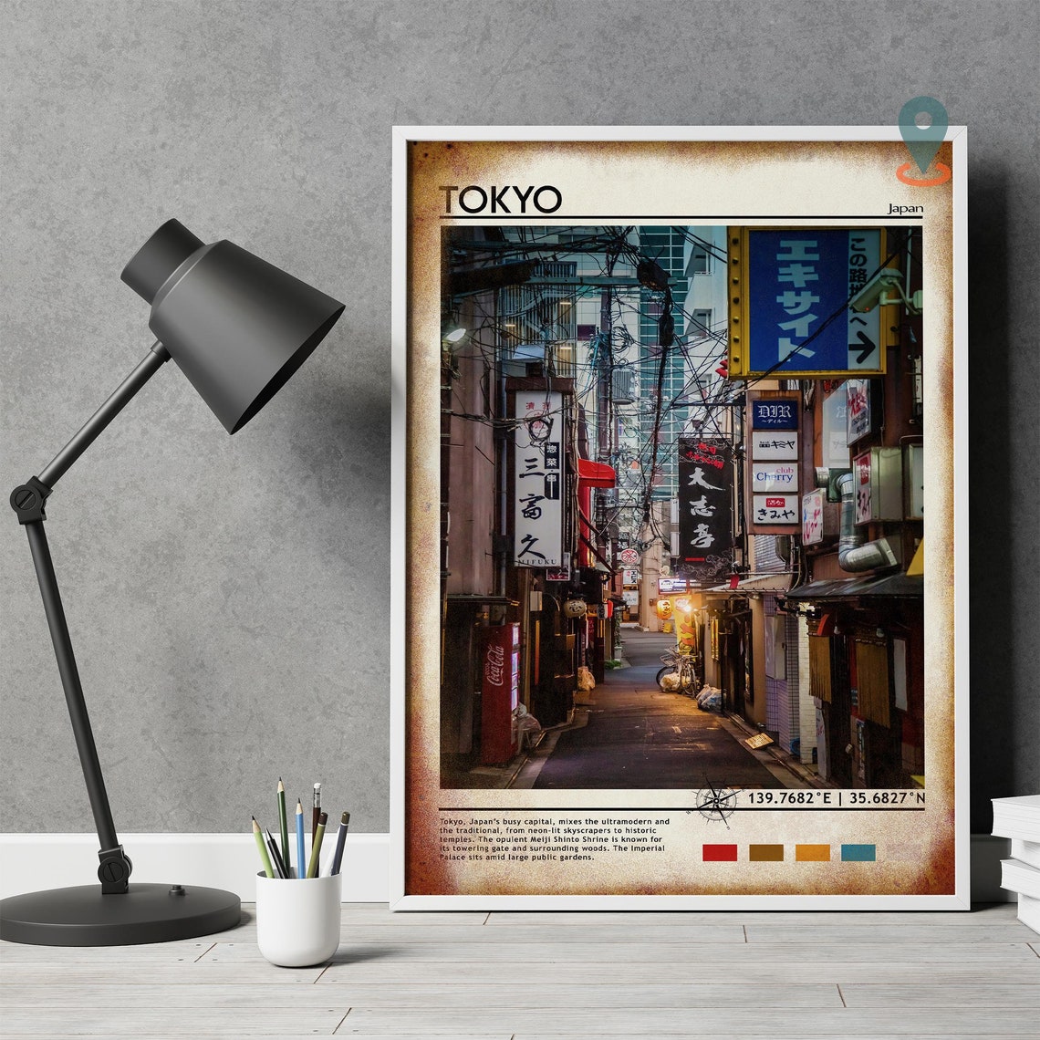 Tokyo Print Vintage Poster Tokyo Wall Art Tokyo Poster Tokyo Photo Tokyo Poster Print Tokyo Wall Dcor Japan Poster Tokyo Cityscape - Image 5