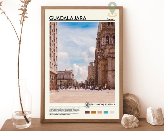 Guadalahara Print Guadalahara Art Guadalahara Poster Guadalahara Photo Guadalahara Poster Print Guadalahara Painting Mexico Travel Art