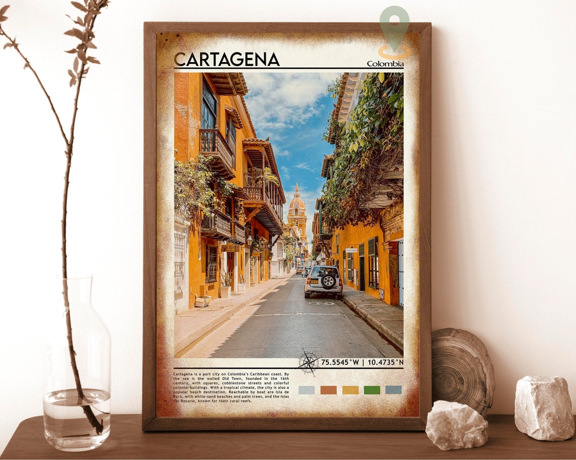 Cartagena Print Cartagena Art Cartagena Poster Cartagena Photo Cartagena Poster Print Cartagena Painting Colombia Poster Vintage Art - Image 6