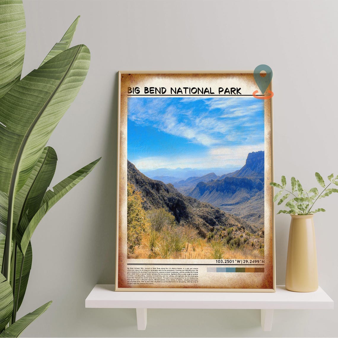 Big Bend National Park Texas Rugged Desert Canyon Travel Poster - Image 5