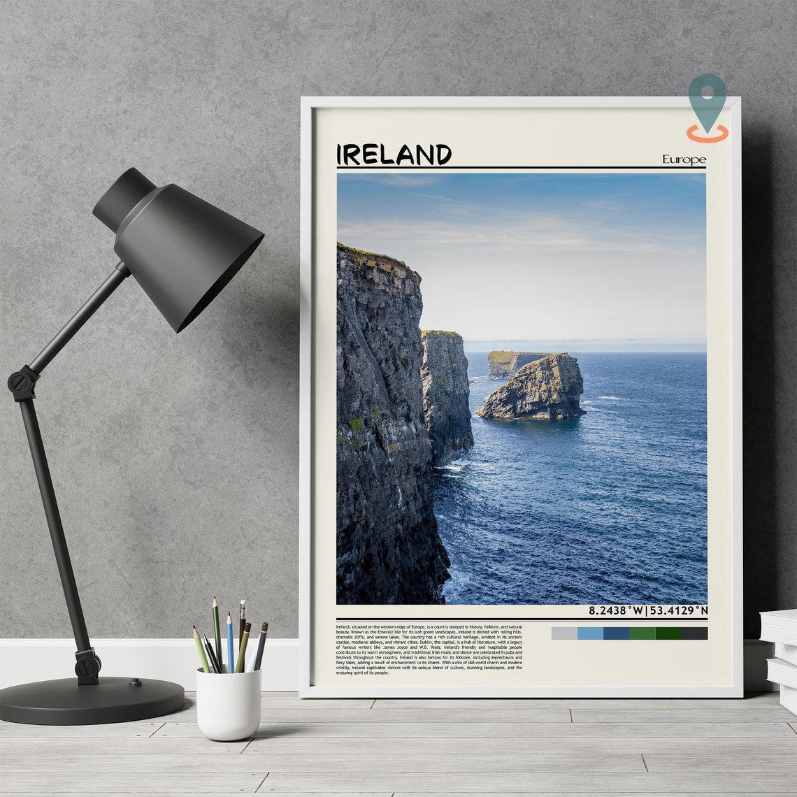 Ireland Art Ireland Artwork Ireland Map Ireland Photo Ireland Poster Ireland Print Ireland Travel Ireland Painting Ireland Wall Art - Image 4