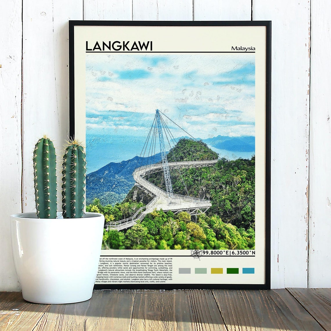 Langkawi Malaysia Travel Print Langkawi Travel Poster Malaysia Travel Print Southeast Asia Travel Poster Travel Gift Backpackers Gift - Image 3