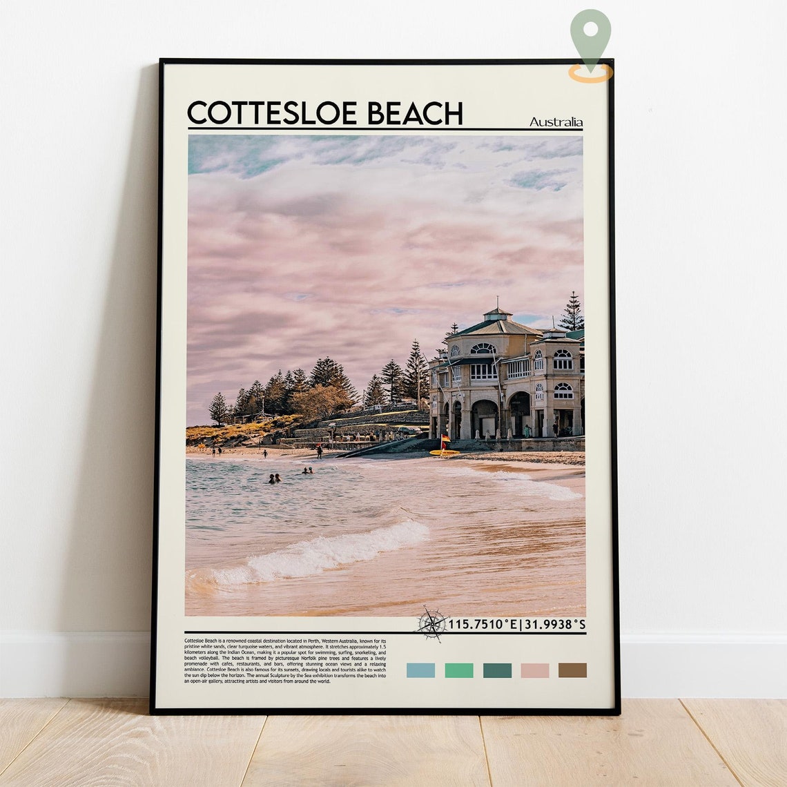 Cottesloe Beach Australia Iconic Beach Pavilion Sunset Poster - Image 3