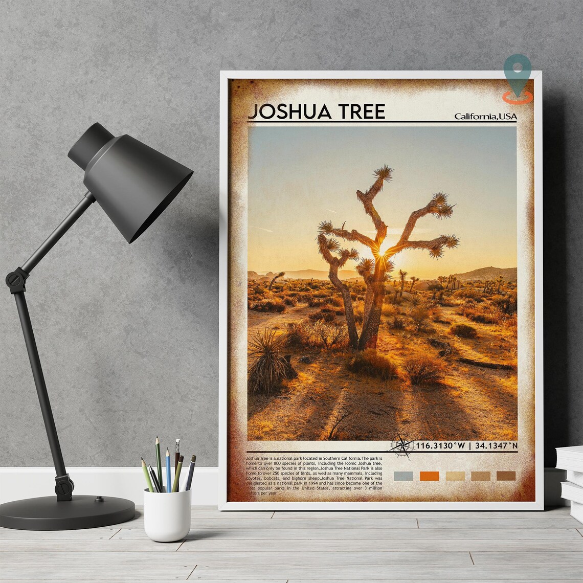 Joshua Tree California Desert Sunset Photography Travel Poster - Image 5