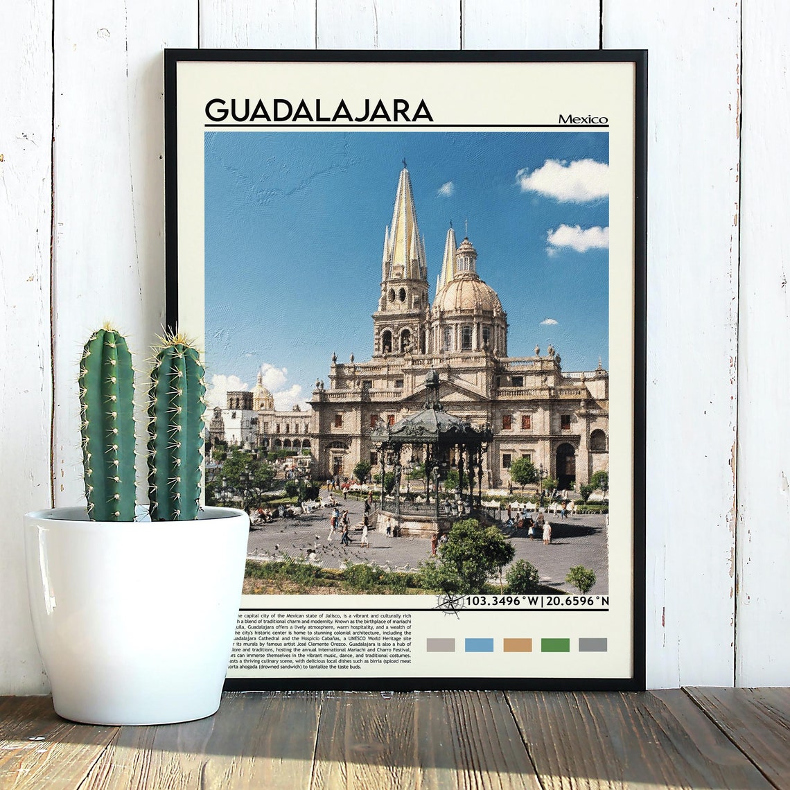 Guadalajara Travel Poster Guadalajara Wall Art Guadalajara Poster Print Guadalajara Photo Guadalajara Decor Mexico Guadalajara City - Image 5