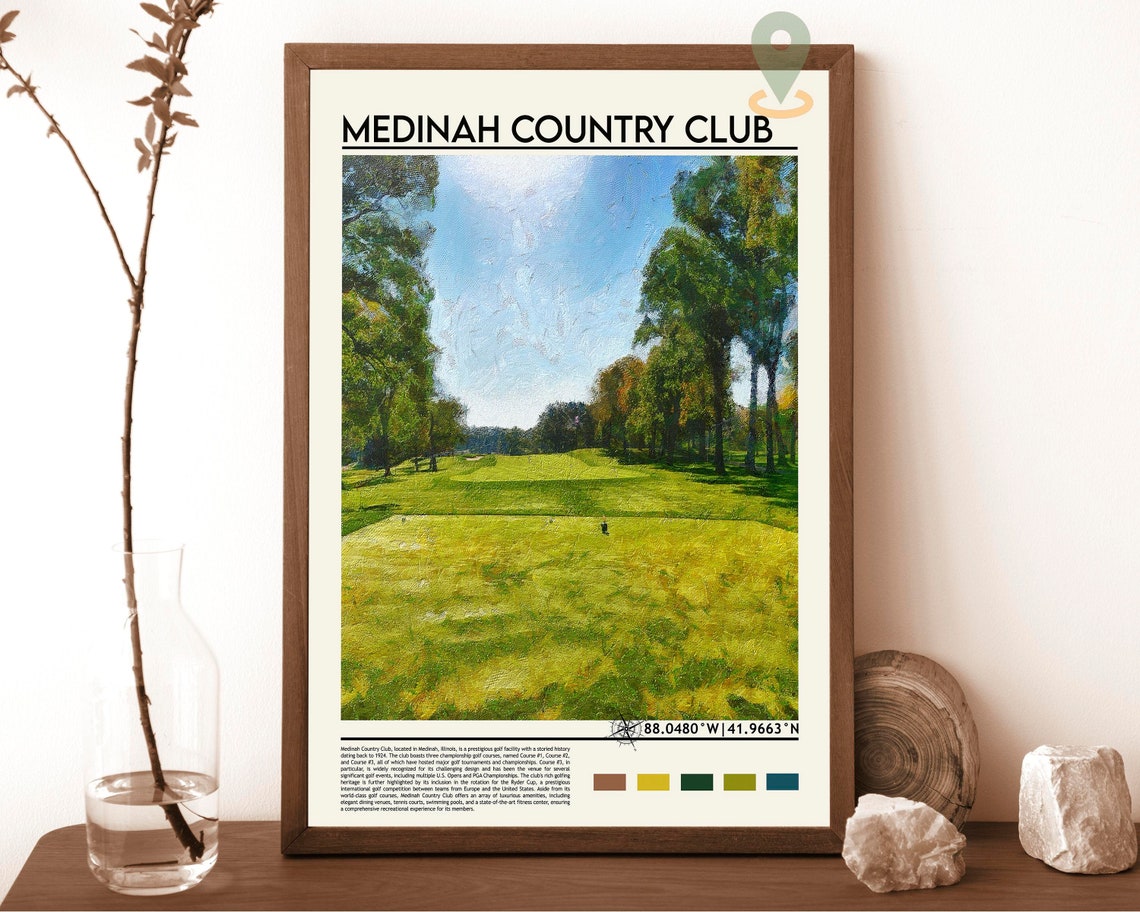 Medinah Country Club Print Medinah Country Club Wall Art Medinah Country Club Poster Medinah Country Club Photo Medinah Country Club