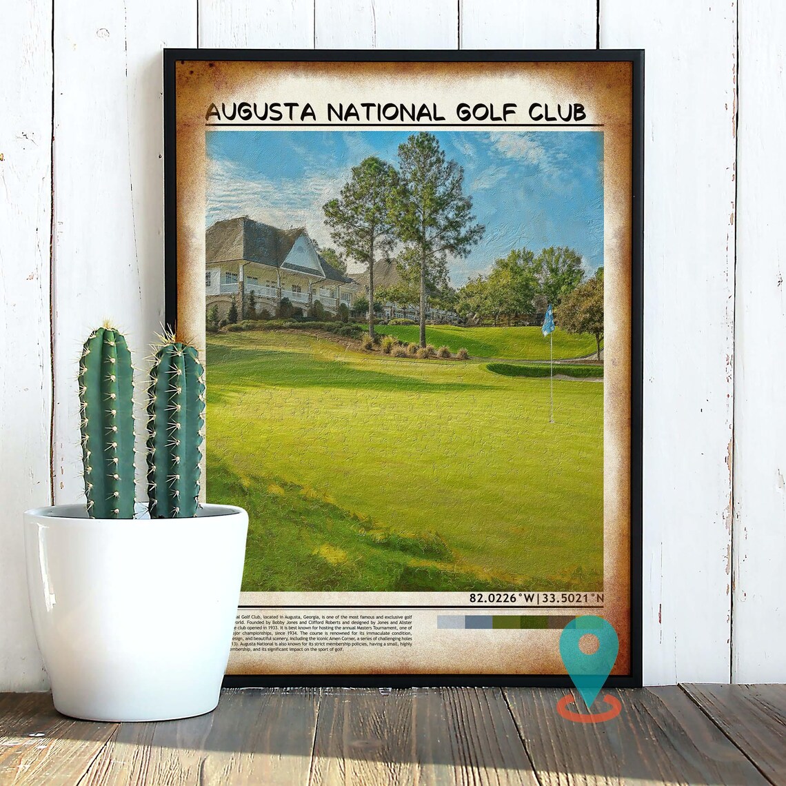 Augusta National Golf Club Georgia Famous Masters Course Travel Poster - Image 2