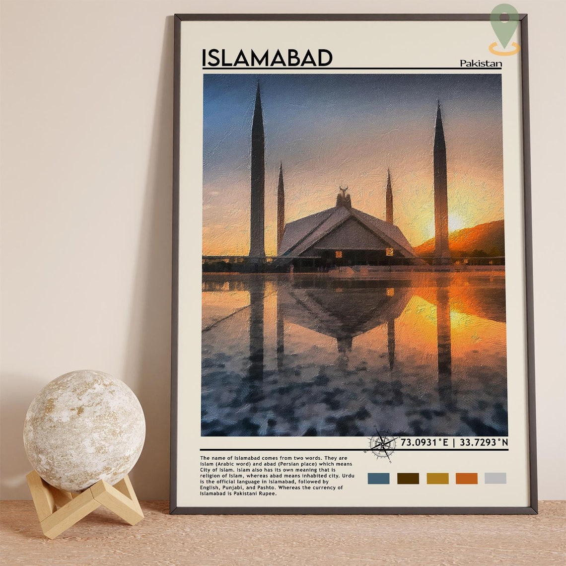 Islamabad Print Vintage Poster Islamabad Wall Art Islamabad Poster Islamabad Photo Islamabad Poster Print Islamabad City Pakistan - Image 4