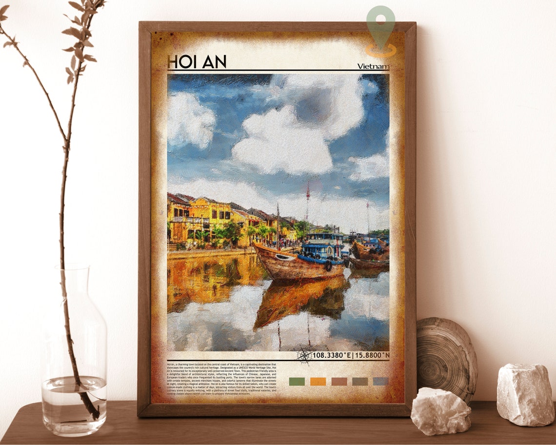 Hoi An Print Hoi An Poster Hoi An Wall Art Hoi An Travel Print Hoi An Art Print Hoi An Artwork Hoi An Photo Vietnam Print Hanoi Art - Image 6