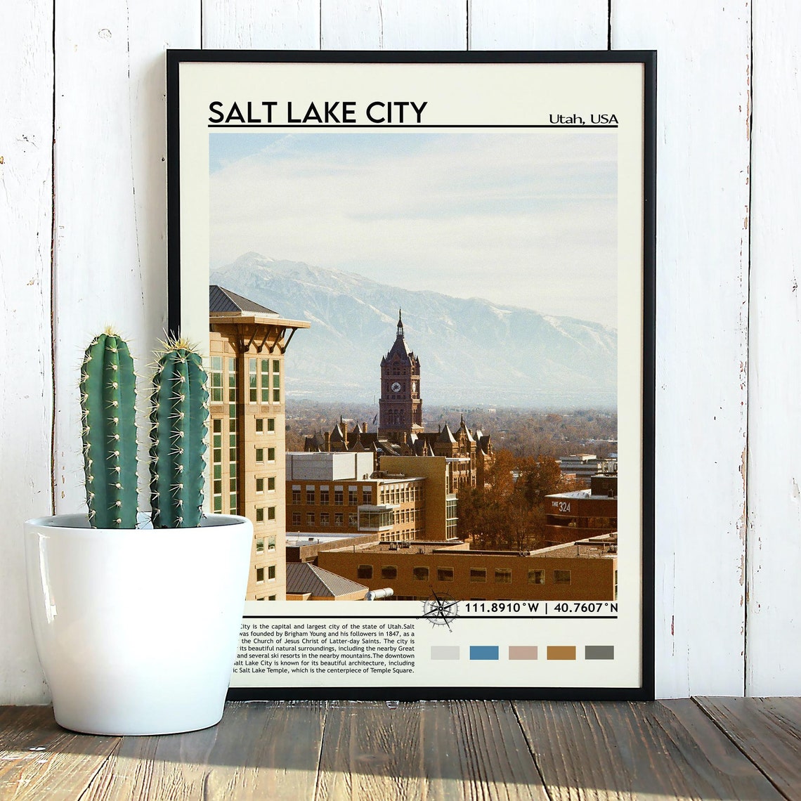 Salt Lake City Print Salt Lake City Art Salt Lake City Photo Salt Lake City Poster Print Salt Lake City Painting Utah Poster Utah Art - Image 5