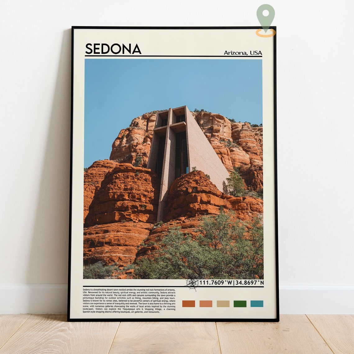 Sedona Travel Print Sedona Home Dcor Arizona Art Print Sedona Wall Print For Sedona Gift Wall Hanging Arizona Sedona Desert Artwork Dcor - Image 3