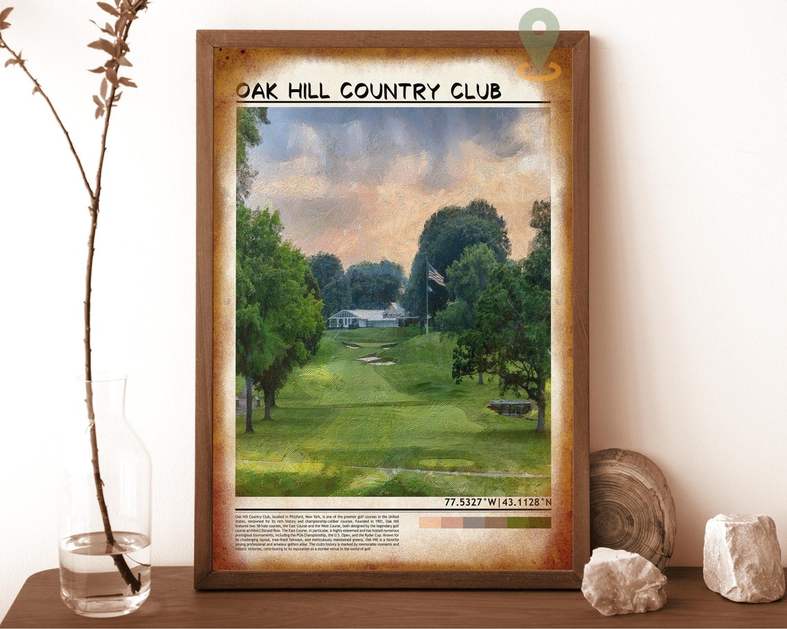Oak Hill Country Club Print Oak Hill Country Club Wall Art Oak Hill Country Club Poster Oak Hill Country Club New York Poster - Image 6