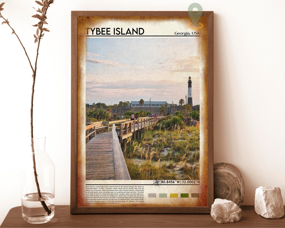 Tybee Island Georgia Lighthouse Boardwalk Beach Photo Poster - Image 6