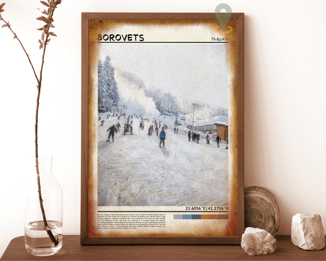 Borovets Bulgaria Ski Resort Crowded Slope Winter Fun Photo Poster - Image 6