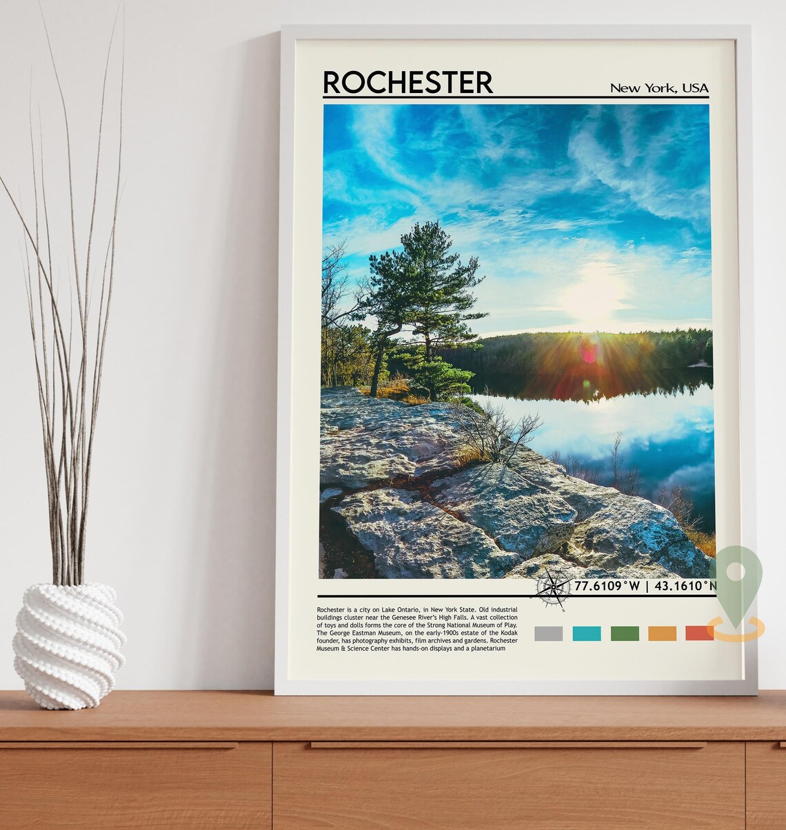 Rochester New York Lake Ontario Sunset Nature Photography Poster - Image 5