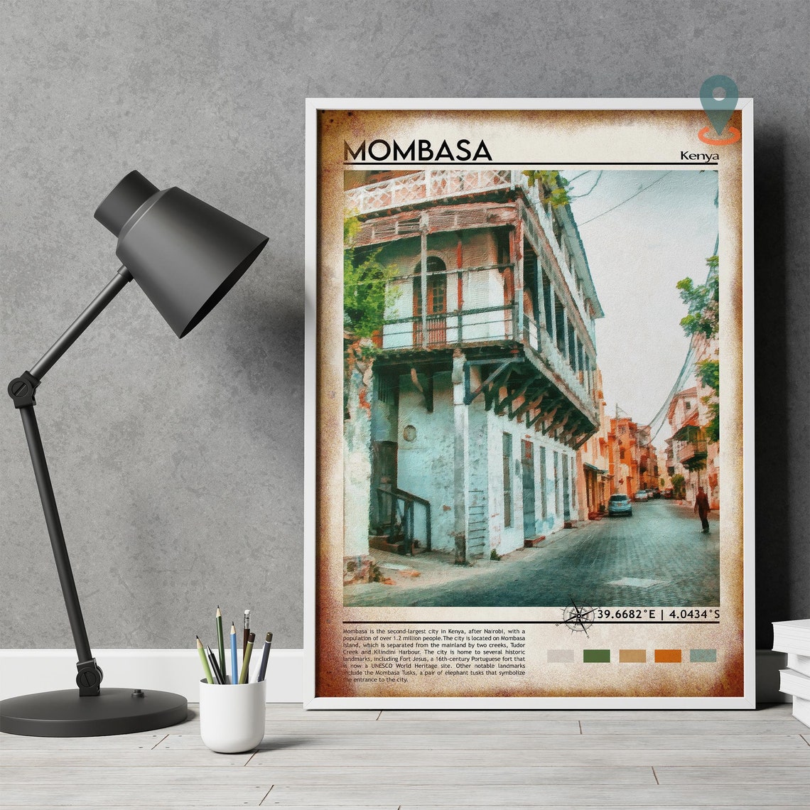 Mombasa Print Mombasa Poster Mombasa Wall Art Mombasa Travel Mombasa Art Print Mombasa City Artwork Mombasa Photo Mombasa Kenya Print - Image 4