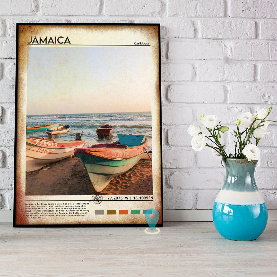 Jamaica Travel Poster Jamaica Print Jamaica Wall Art Jamaica Vintage Poster Jamaica Photo Jamaica Poster Print Kingston Wall Decor - Image 5