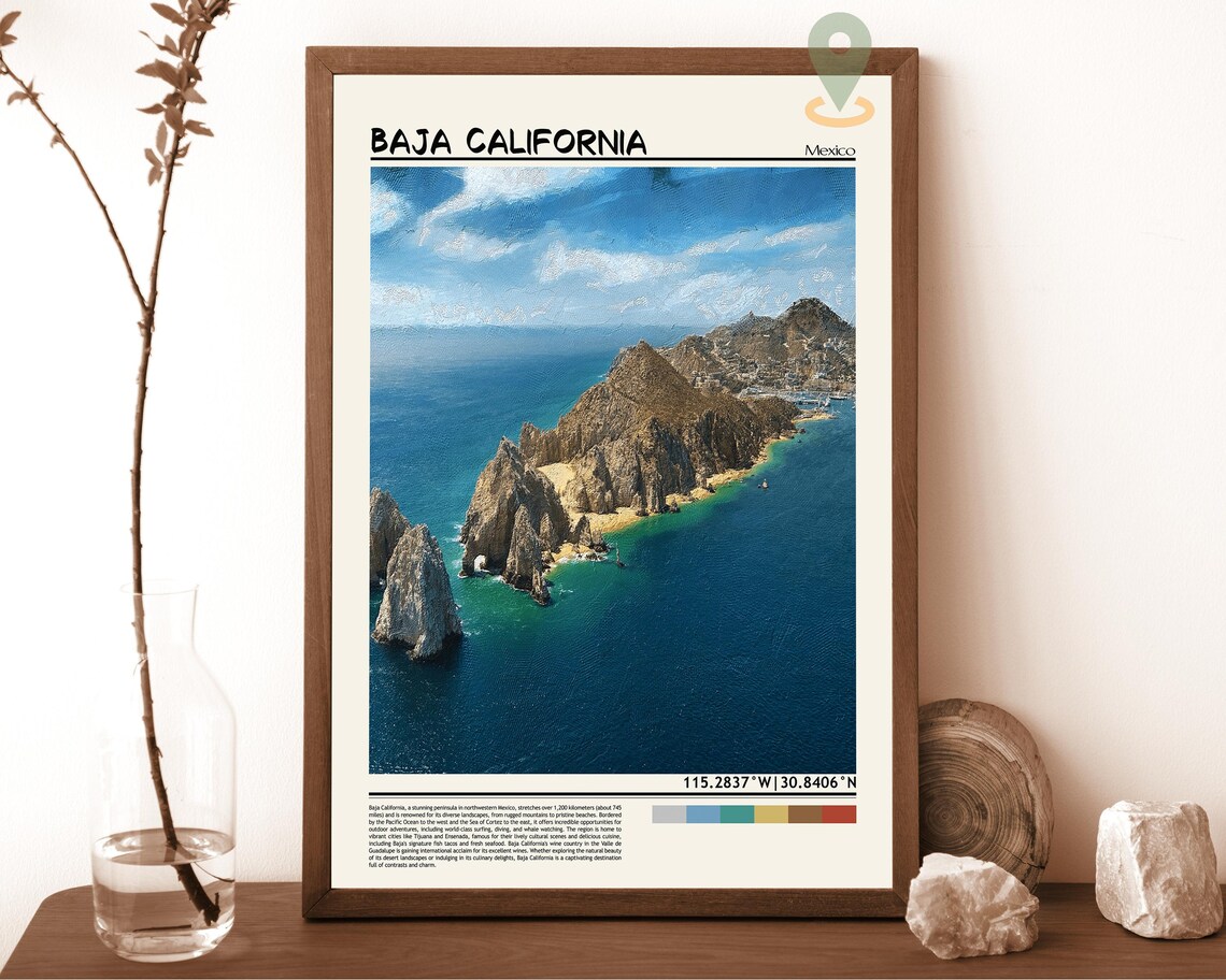 Baja California Sur Print Black And White Baja California Sur Wall Art Baja California Sur Poster Baja California Sur Photo Mexico