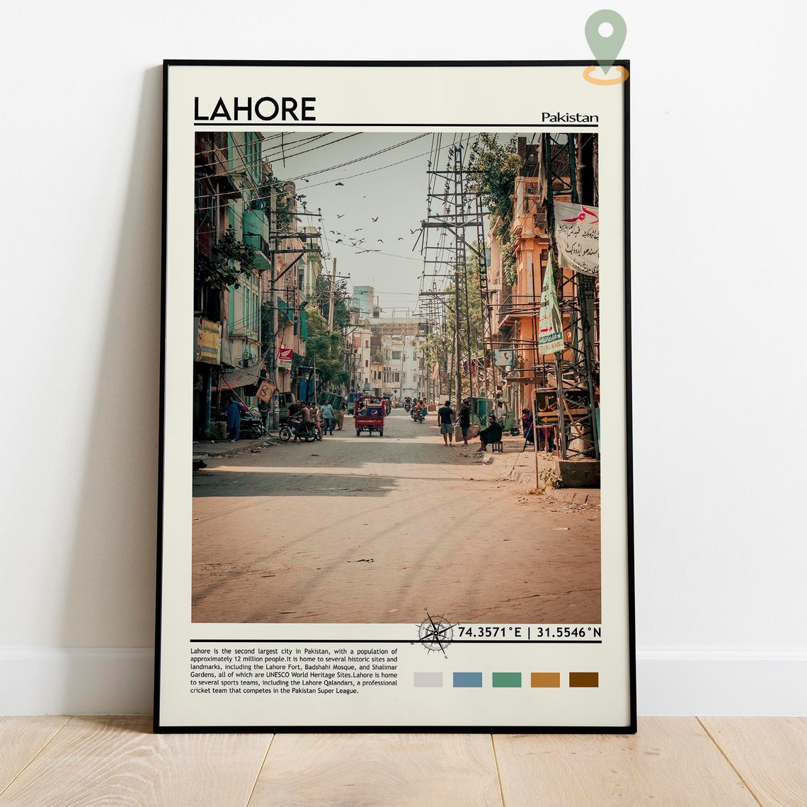 Lahore Print Lahore Art Poster Lahore Photo Lahore Poster Print Lahore Painting Pakistan Poster Lahore Artwork Lahore Gift Pakistan - Image 2