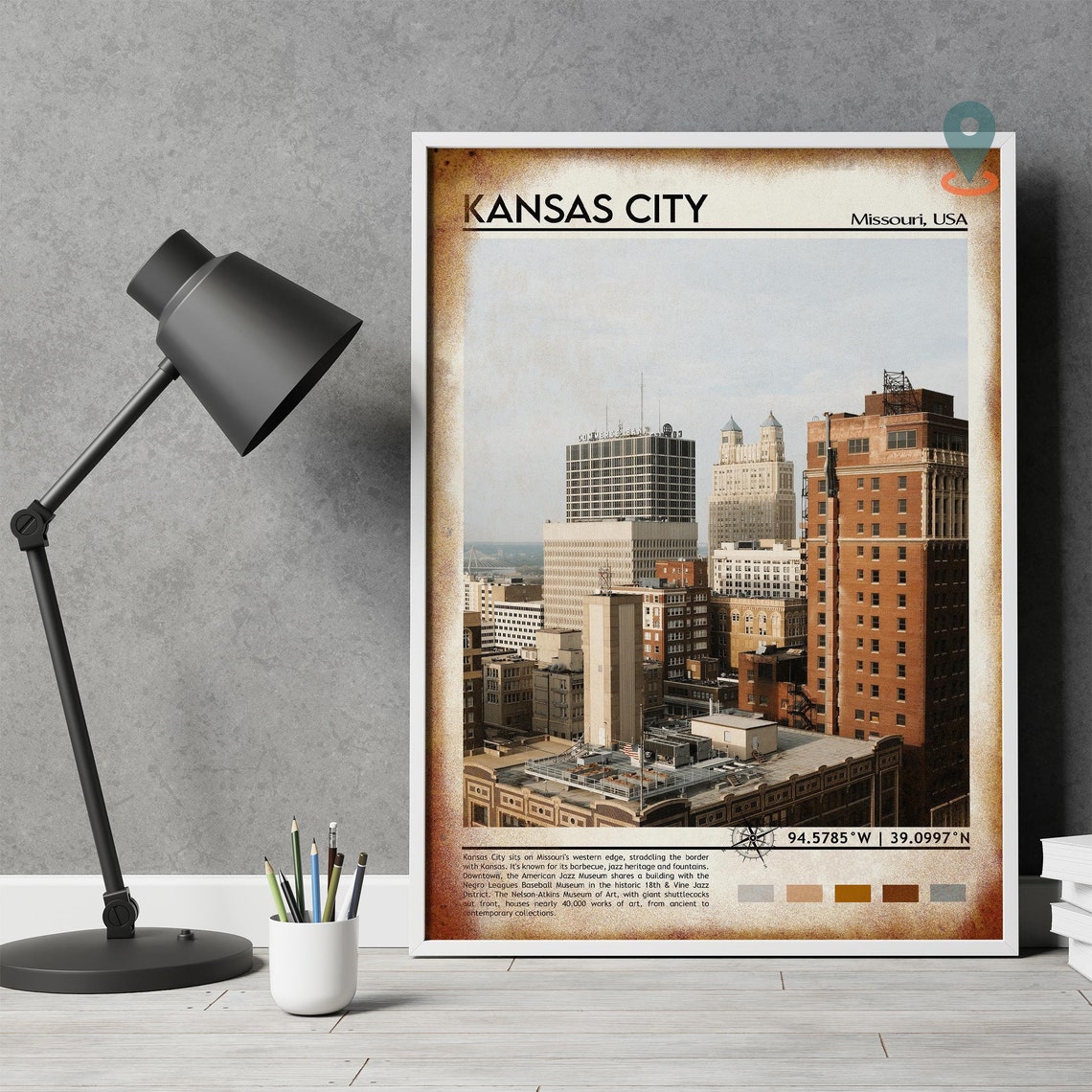 Kansas City Print Kansas City Poster Kansas City Wall Art Kansas City Travel Kansas City Art Print Kansas City Missouri Poster Print - Image 5