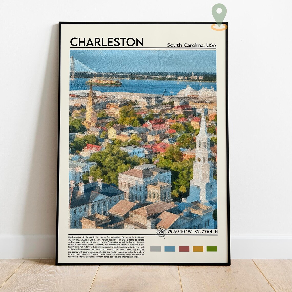 Charleston Print Charleston Poster Charleston Travel Charleston Art Print Charleston Artwork Charleston Photo South Carolina Print - Image 2