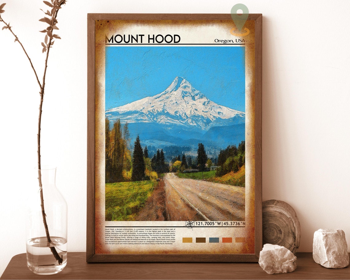 Mount Hood Poster Mount Hood Print Mount Hood Wall Art United States Photo United States Poster United States Print Travel Poster - Image 6