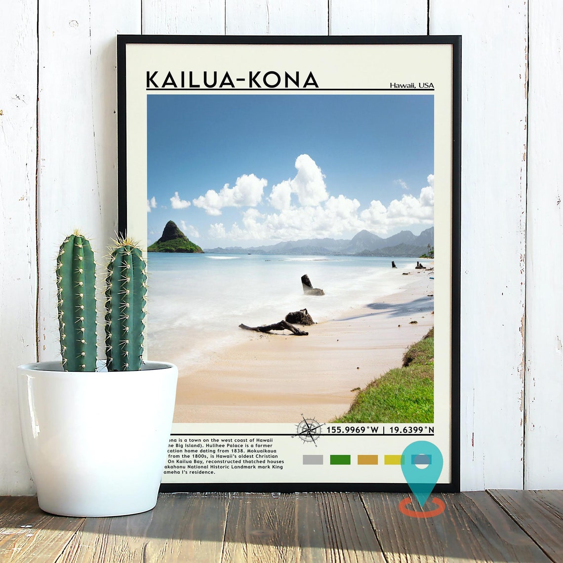 Vintage Poster Kailua Kona Print Kailua Kona Art Kailua Kona Poster Kailua Kona Photo Kailua Kona Poster Print Kailua Kona Decor - Image 3