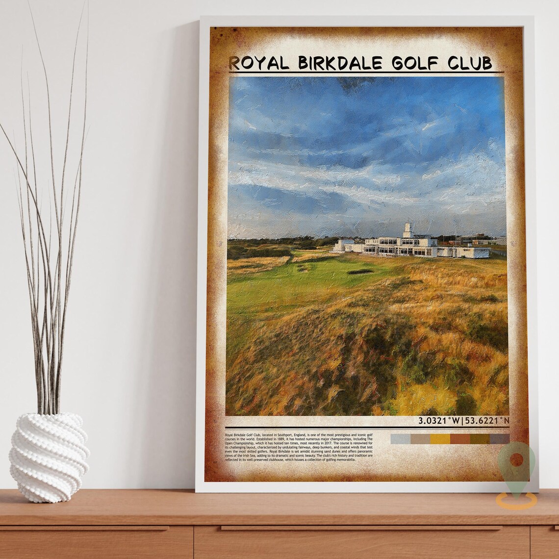 Royal Birkdale Golf Club England Links Course Clubhouse Poster - Image 3