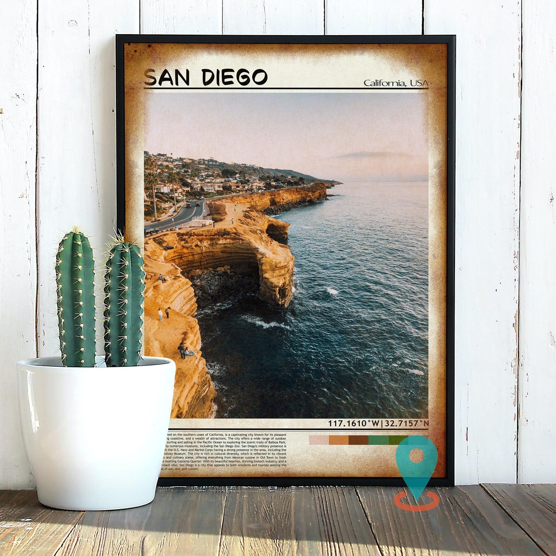 San Diego Print San Diego Art San Diego Poster San Diego Photo San Diego Poster Print San Diego Painting California Travel Poster - Image 2