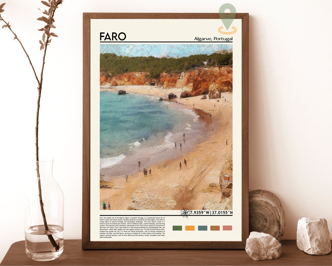 Faro Print Faro Poster Faro Wall Art Faro Travel Print Faro Art Print Faro Artwork Faro Photo Portugal Print Algarve Travel Poster