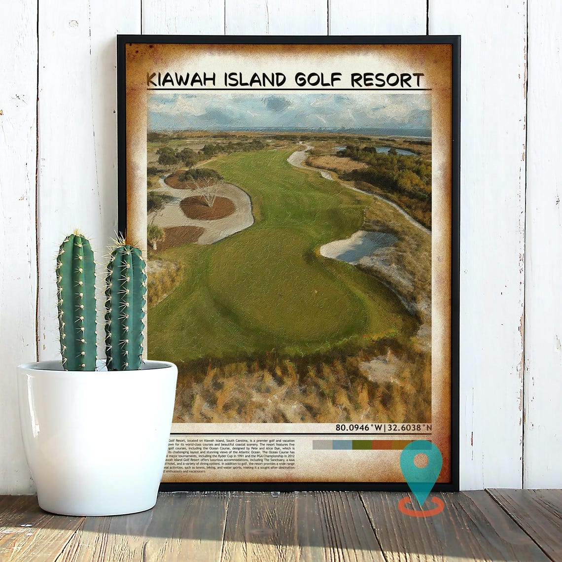 Kiawah Island Golf Club Travel Print Wall Art Kiawah Island Golf Club Wall Hanging Home Dcor Kiawah Island Art Gift Art Lovers Golf Art - Image 2