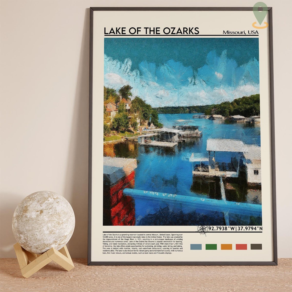 Lake Of The Ozarks Print Lake Of The Ozarks Wall Art Lake Of The Ozarks Poster Lake Of The Ozarks Photo Lake Of The Ozarks Artwork - Image 2