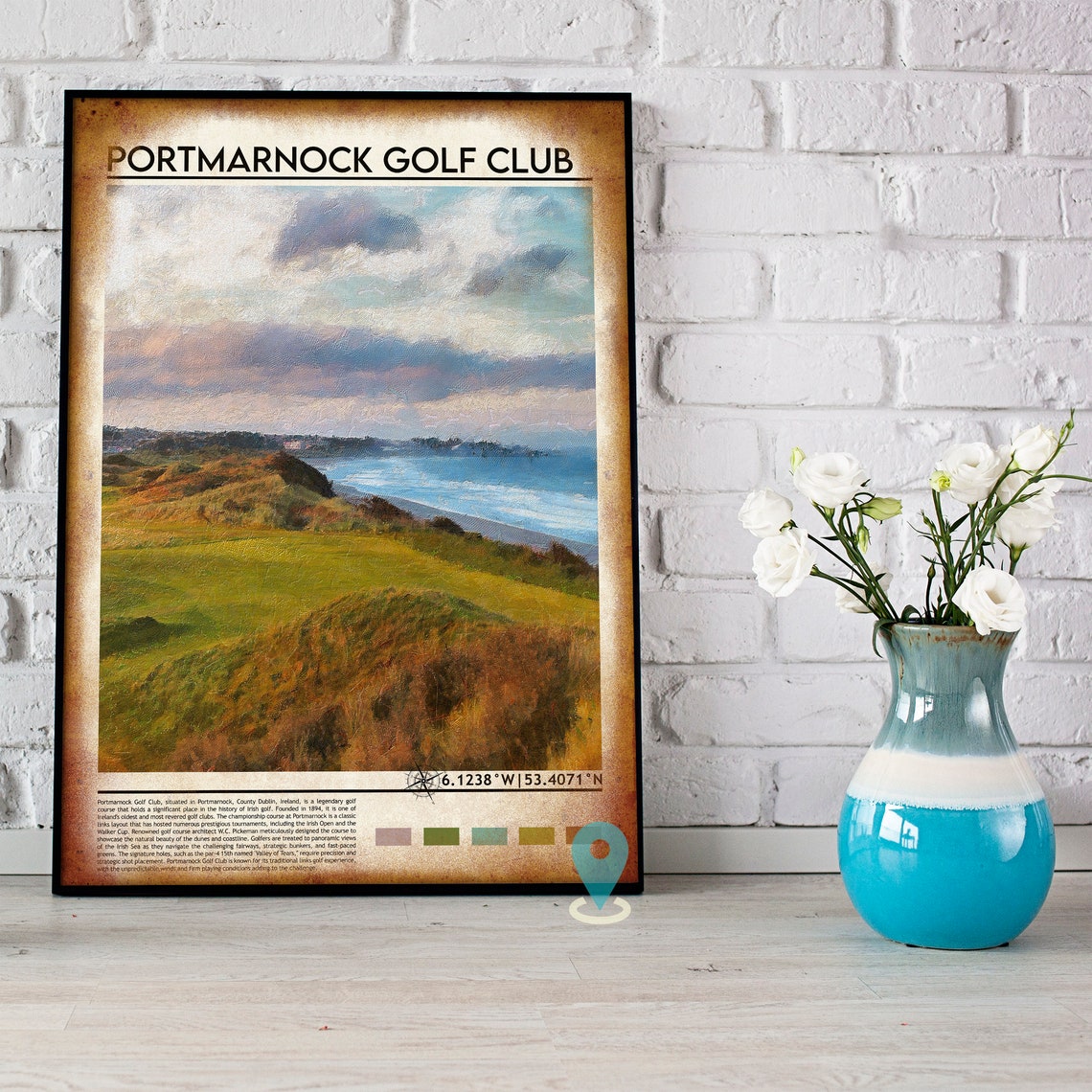 Portmarnock Golf Club Ireland Championship Links Course View Poster - Image 4