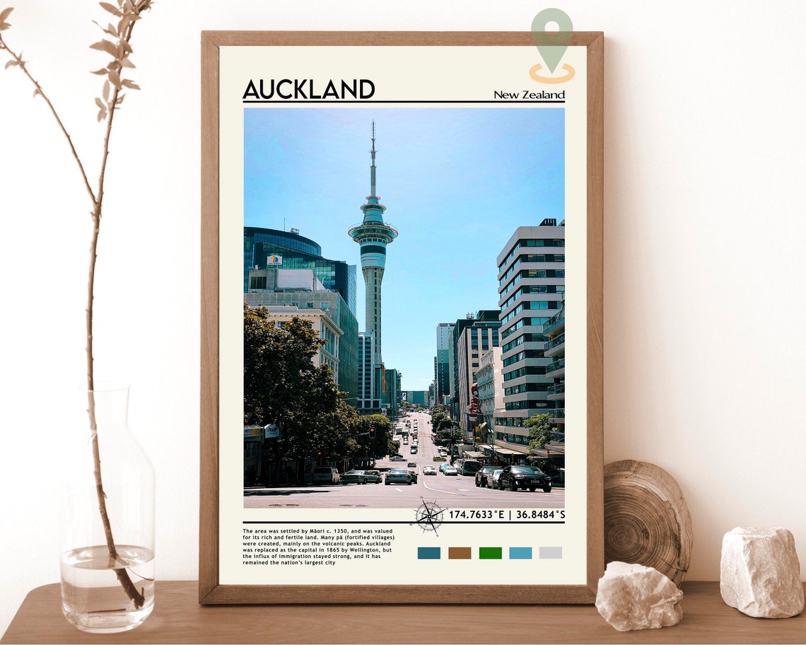 Auckland Print Vintage Poster Auckland Wall Art Auckland Poster Auckland Photo Auckland Poster Print Auckland Wall Decor New Zealand