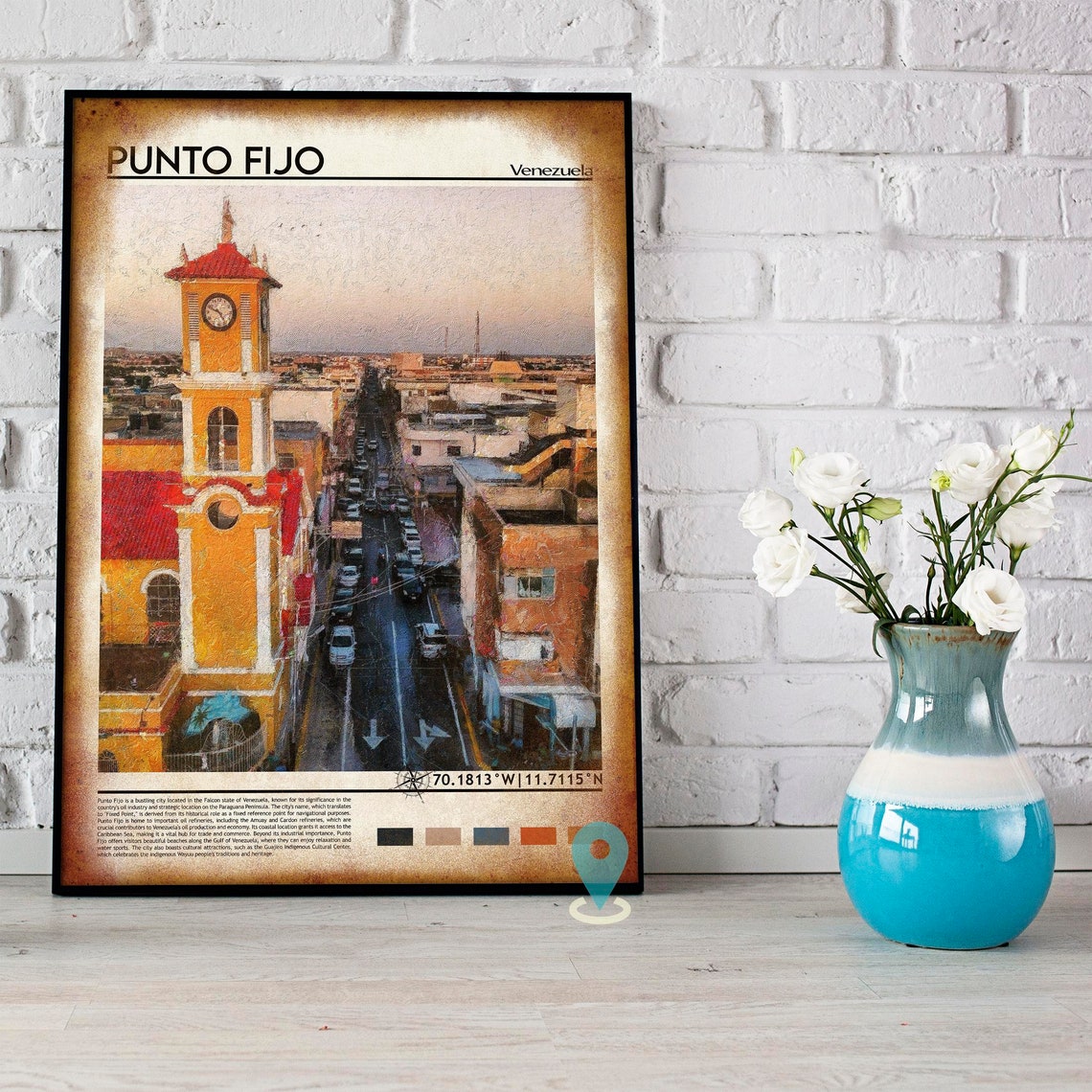 Punto Fijo Print Punto Fijo Poster Punto Fijo Wall Art Punto Fijo Travel Print Punto Fijo Art Print Punto Fijo Artwork Venezuela Print - Image 4