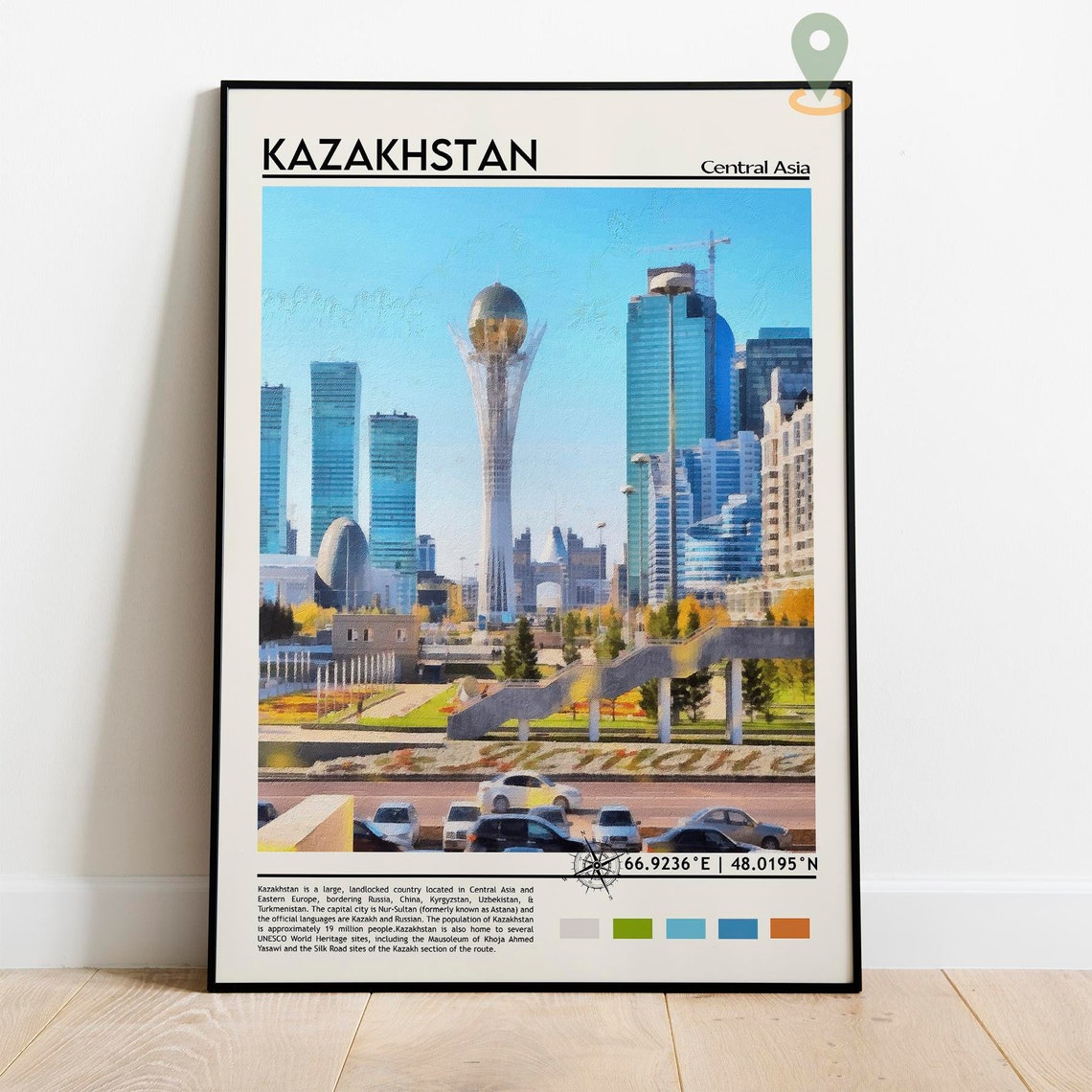 Kazakhstan Print Kazakhstan Art Kazakhstan Poster Kazakhstan Wall Art Kazakhstan Photo Kazakhstan Poster Print Astana Wall Art - Image 5